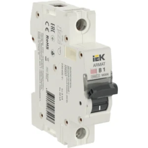 IEK ARMAT Автоматический выключатель M06N 1P B 1А - AR-M06N-1-B001 IEK ARMAT Автоматический выключатель M06N 1P B 1А - AR-M06N-1-B001