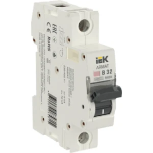 IEK ARMAT Автоматический выключатель M06N 1P B 32А - AR-M06N-1-B032 IEK ARMAT Автоматический выключатель M06N 1P B 32А - AR-M06N-1-B032