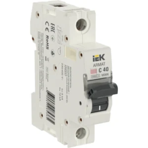 IEK ARMAT Автоматический выключатель M06N 1P C 40А - AR-M06N-1-C040 IEK ARMAT Автоматический выключатель M06N 1P C 40А - AR-M06N-1-C040