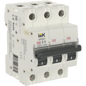 IEK ARMAT Автоматический выключатель M06N 3P C 5А - AR-M06N-3-C005 IEK ARMAT Автоматический выключатель M06N 3P C 5А - AR-M06N-3-C005