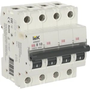 IEK ARMAT Автоматический выключатель M06N 4P B 10А - AR-M06N-4-B010 IEK ARMAT Автоматический выключатель M06N 4P B 10А - AR-M06N-4-B010