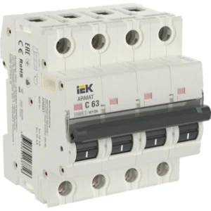 IEK ARMAT Автоматический выключатель M10N 4P C 63А - AR-M10N-4-C063 IEK ARMAT Автоматический выключатель M10N 4P C 63А - AR-M10N-4-C063