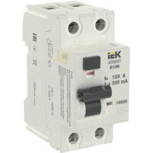 IEK ARMAT Выключатель дифференциального тока R10N 2P 100А 300мА тип AC - AR-R10N-2-100C300 IEK ARMAT Выключатель дифференциального тока R10N 2P 100А 300мА тип AC - AR-R10N-2-100C300