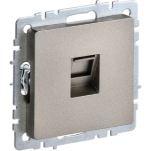 IEK BRITE Розетка компьютерная RJ45 кат.5E РК10-БрШ шампань - BR-K10-1-K37 IEK BRITE Розетка компьютерная RJ45 кат.5E РК10-БрШ шампань - BR-K10-1-K37