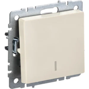 IEK BRITE Выключатель 1-клавишный с индикацией 10А ВС10-1-1-БрКр бежевый - BR-V10-1-10-K10 IEK BRITE Выключатель 1-клавишный с индикацией 10А ВС10-1-1-БрКр бежевый - BR-V10-1-10-K10