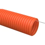 IEK Труба гофрированная ПНД d=50мм с зондом оранжевая тяжелая (15м)
