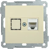 IEK Розетка компьютерная РК11-1-Б RJ45 Cat6 BOLERO кремовый
