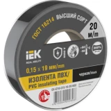 IEK Изолента 0,15х19мм черная 20м