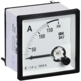 IEK Амперметр аналоговый Э47 150/5А класс точности 1,5 96х96мм