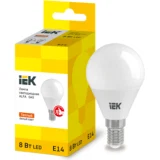 IEK Лампа светодиодная ALFA G45 шар 8Вт 230В 3000К E14
