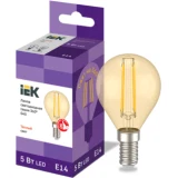 IEK Лампа светодиодная G45 шар золото 5Вт 230В 2700К E14 серия 360°