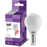 IEK Лампа светодиодная G45 шар матовая 7Вт 230В 3000К E14 серия 360°