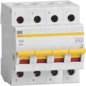 IEK Выключатель нагрузки (мини-рубильник) ВН-32 4Р 40А - MNV10-4-040 IEK Выключатель нагрузки (мини-рубильник) ВН-32 4Р 40А - MNV10-4-040