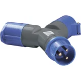 IEK Адаптер двухлучевой ССИ-1012 2P+PE 16А 200-250В IP44