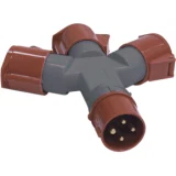 IEK Адаптер трехлучевой ССИ-1013-214 3Р+РЕ 16А 380-415В IP44