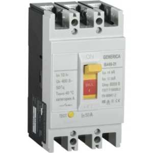 IEK Выключатель автоматический ВА66-31 3Р 50А 18кА GENERICA - SAV10-3-0050-G IEK Выключатель автоматический ВА66-31 3Р 50А 18кА GENERICA - SAV10-3-0050-G