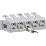 IEK Клемма пружинная соединительная КСПз5-3L+N+PE