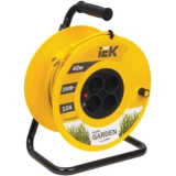 IEK Катушка УК40 с термозащитой 4 места 2P/40м 2х1,0мм2 GARDEN