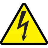 IEK Самоклеящаяся этикетка 85х85х85мм символ "Молния"